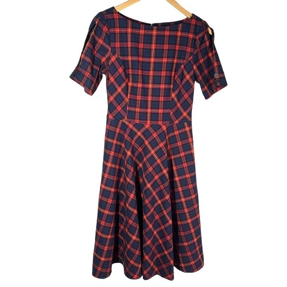 Royal Monk Flannel Swing Dress Size US 6 Small UK 10 - Picture 1 of 10